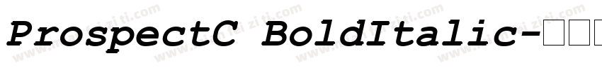 ProspectC BoldItalic字体转换